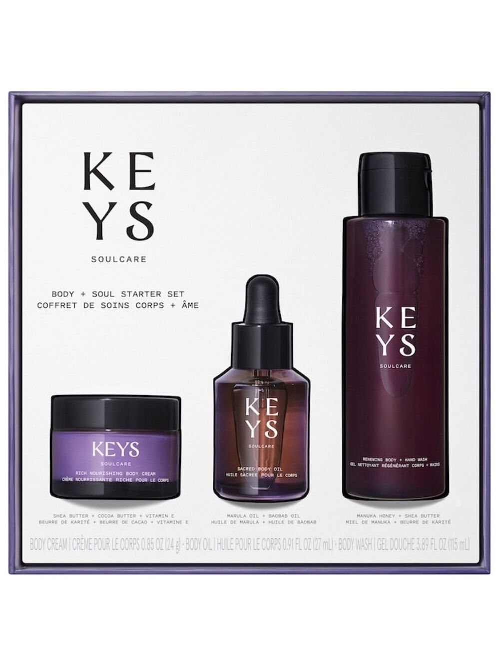 Keys Soulcare 
Body + Soul Starter Set